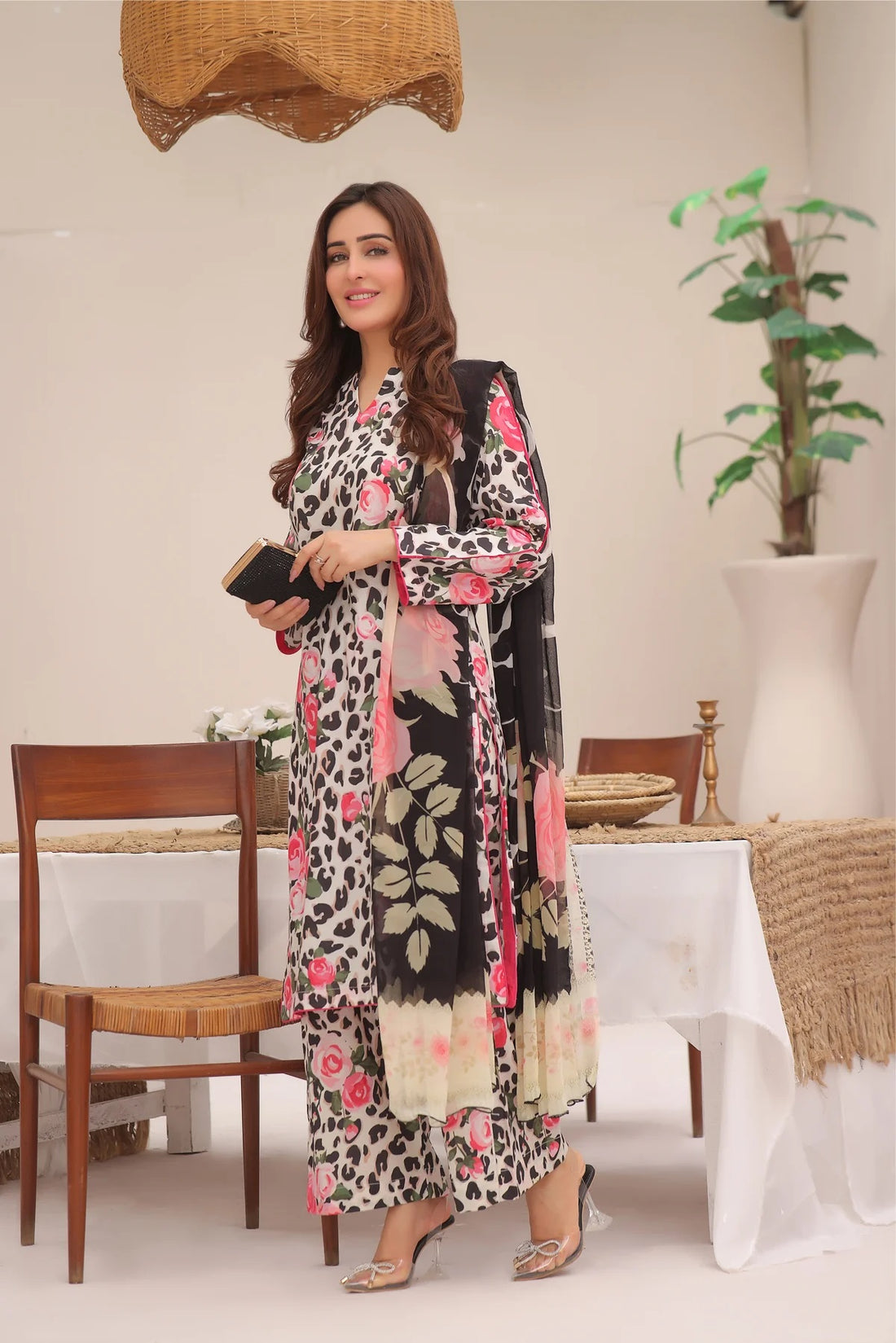 Three Piece Unstitched Breeze Lawn Suit for Women All Over Stylish Printed Breeze Lawn Fabric Summer Wear Collection – Random Article Ref VG-9066C – Premium Quality Design with Flowing  Breeze Lawn Dupatta and Matching Trouser