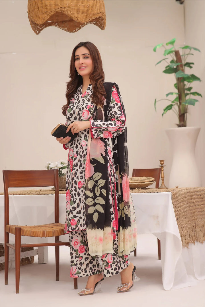 Three Piece Unstitched Breeze Lawn Suit for Women All Over Stylish Printed Breeze Lawn Fabric Summer Wear Collection – Random Article Ref VG-9066C – Premium Quality Design with Flowing  Breeze Lawn Dupatta and Matching Trouser
