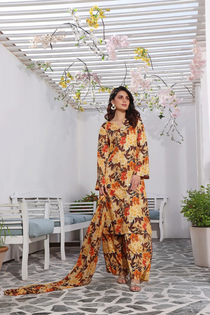 Unstitched Breeze Lawn Suit, All Over Stylish Printed Summer Wear Collection – Random Article Ref VG-76