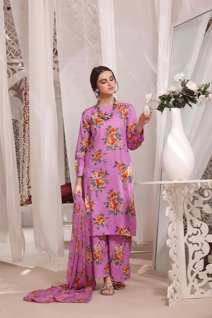 Unstitched Breeze Lawn Suit, All Over Stylish Printed Summer Wear Collection – Random Article Ref VG-107
