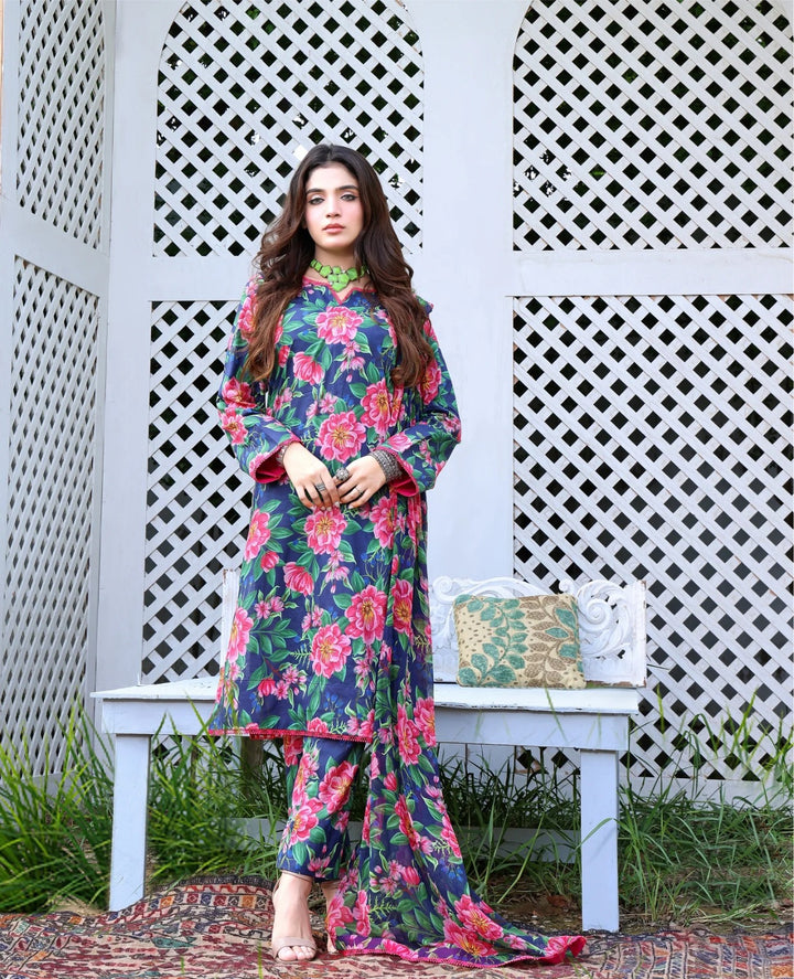 Unstitched Breeze Lawn Suit, All Over Stylish Printed Summer Wear Collection – Random Article Ref VG-69