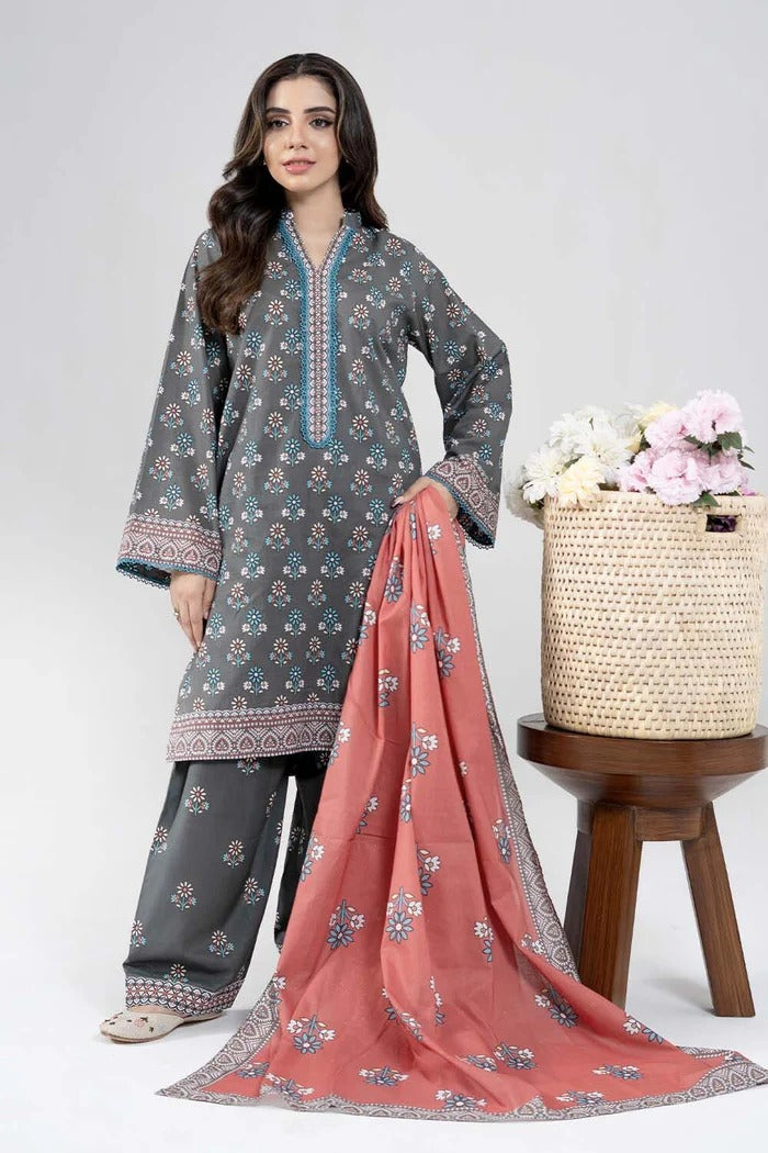 Unstitched Breeze Lawn Suit, All Over Stylish Printed Summer Wear Collection – Random Article Ref VG-100