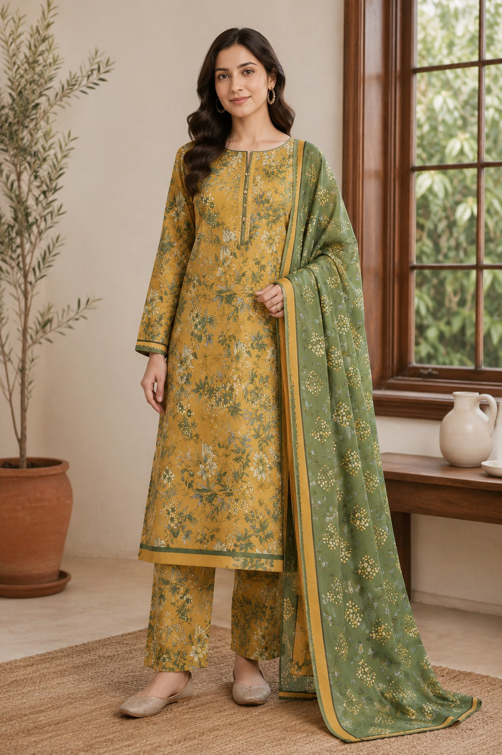 Unstitched Breeze Lawn Suit, All Over Stylish Printed Summer Wear Collection – Random Article Ref VG-88