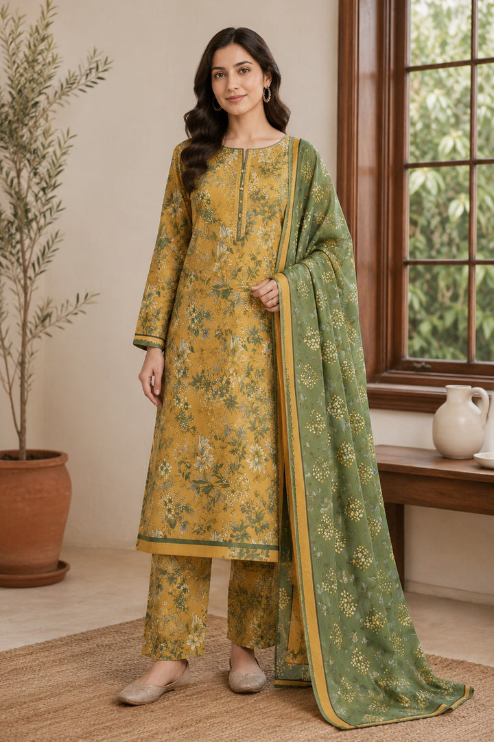 Unstitched Breeze Lawn Suit, All Over Stylish Printed Summer Wear Collection – Random Article Ref VG-88