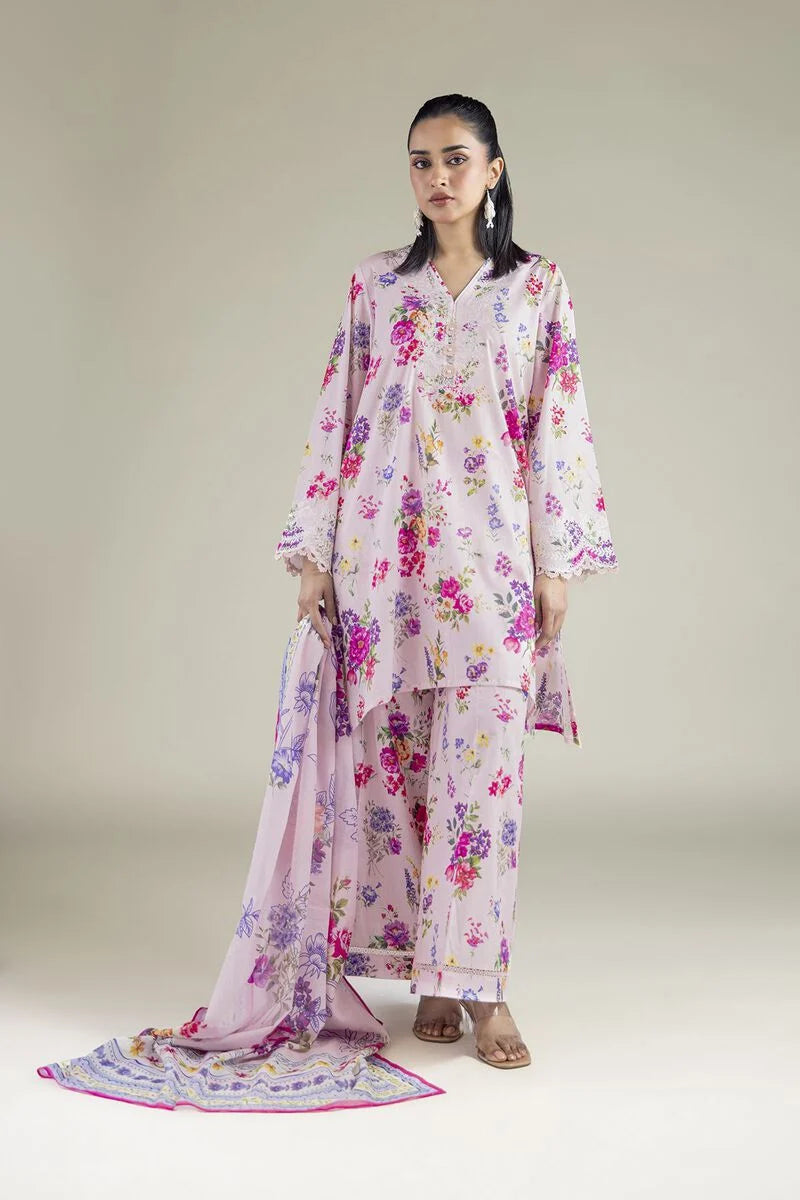 Three Piece Unstitched Breeze Lawn Suit for Women All Over Stylish Printed Breeze Lawn Fabric Summer Wear Collection – Random Article Ref VG-9015C – Premium Quality Design with Flowing  Breeze Lawn Dupatta and Matching Trouser