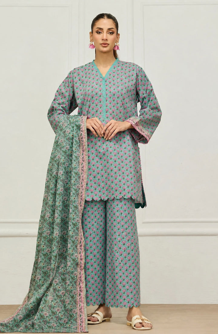 Three Piece Unstitched Breeze Lawn Suit for Women All Over Stylish Printed Breeze Lawn Fabric Summer Wear Collection – Random Article Ref VG-9085C – Premium Quality Design with Flowing  Breeze Lawn Dupatta and Matching Trouser