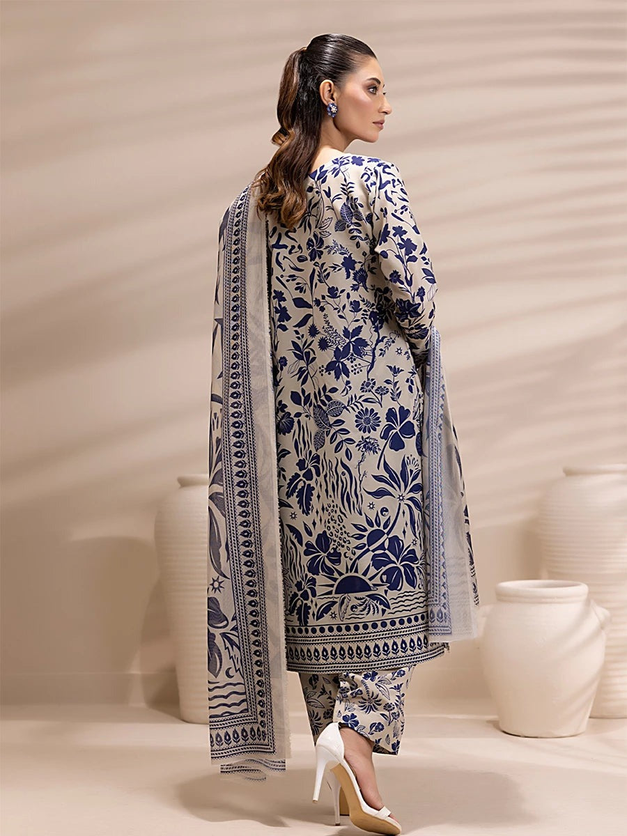 Three Piece Unstitched Breeze Lawn Suit for Women All Over Stylish Printed Breeze Lawn Fabric Summer Wear Collection – Random Article Ref VG-9012C – Premium Quality Design with Flowing  Breeze Lawn Dupatta and Matching Trouser