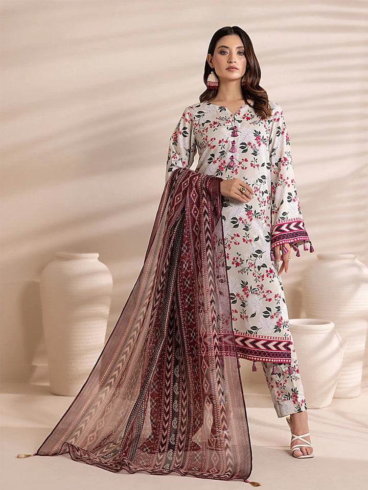 Three Piece Unstitched Breeze Lawn Suit for Women All Over Stylish Printed Breeze Lawn Fabric Summer Wear Collection – Random Article Ref VG-9014C – Premium Quality Design with Flowing  Breeze Lawn Dupatta and Matching Trouser